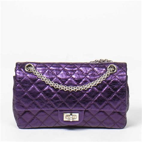 chanel metallic purple|purple chanel flap bag.